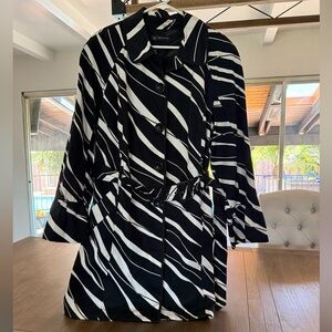 Black and White Zebra Print Coat
